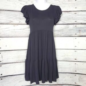 Olivia Rae Ruffle Sleeve Black Babydoll Dress Size XS